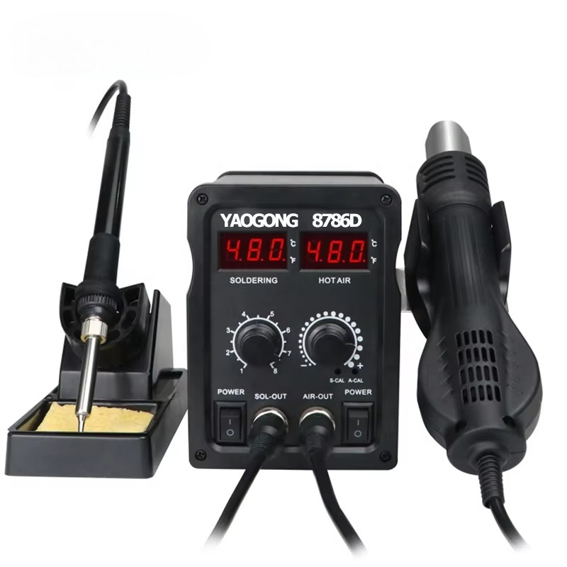 Smd Rework Station Hot Air Soldering 2 In 1 - YAOGONG 8786D 2 en 1 Estación