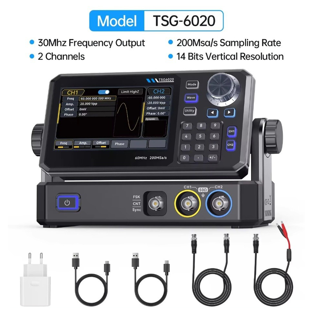 Dual Channel Arbitrary Waveform Function Generator 60Mhz - Generador de Señales de Función de