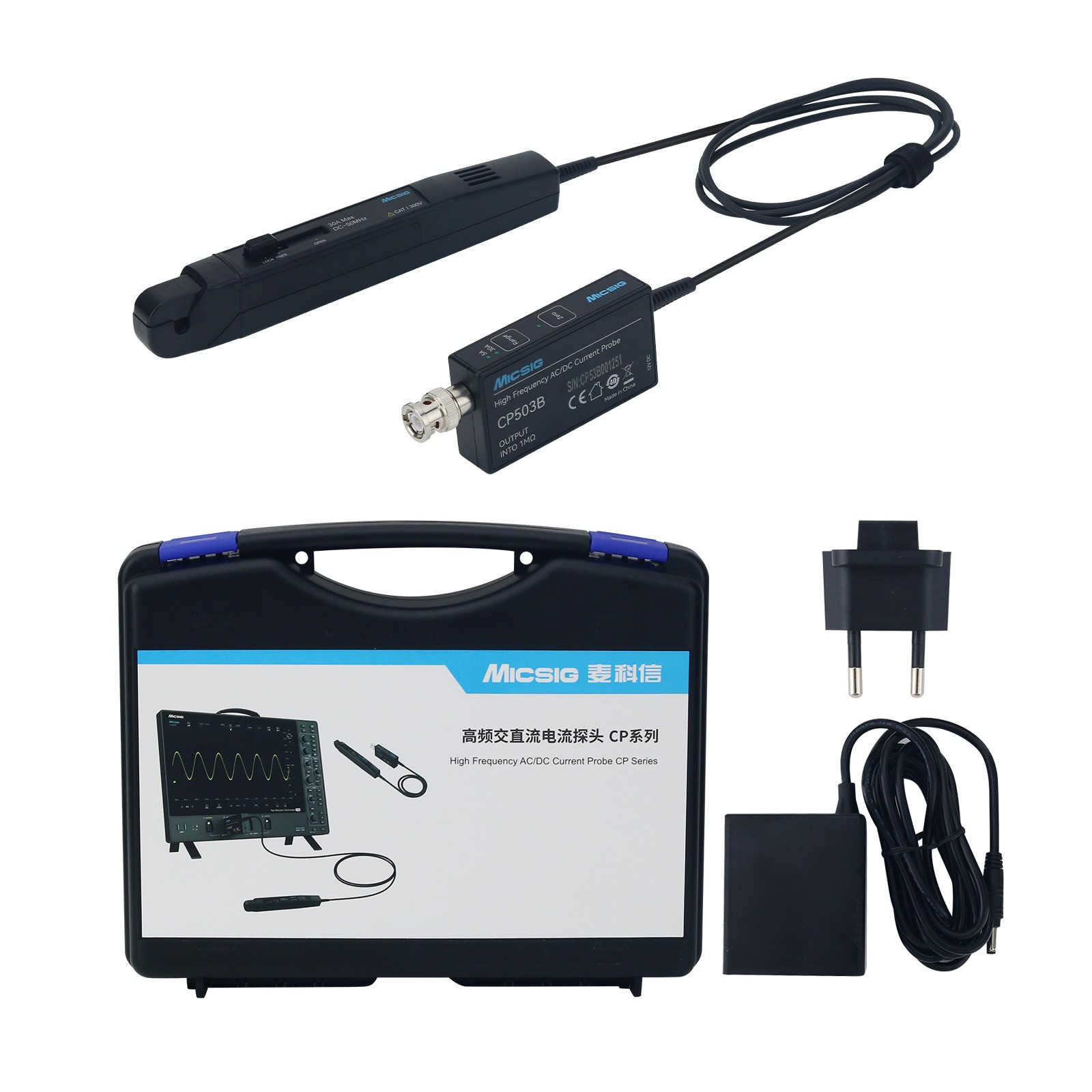 Micsig CP503B 50MHz 5A/30A Son - Current Probe Ac Dc 50Mhz Oscilloscope reseña y precio