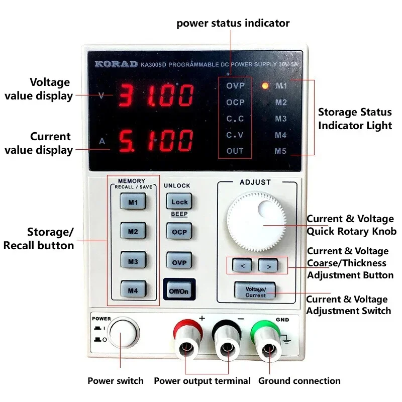 Fuente de Alimentación DC Regu - Programmable Linear Dc Power Supply 30V 10A reseña y precio