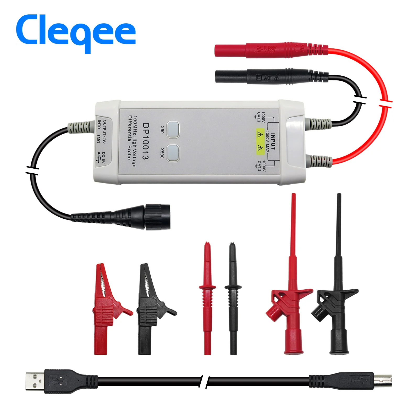 Cleqee 1300V 100MHz osciloscop - High Voltage Differential Probe 100Mhz 1300V reseña y precio