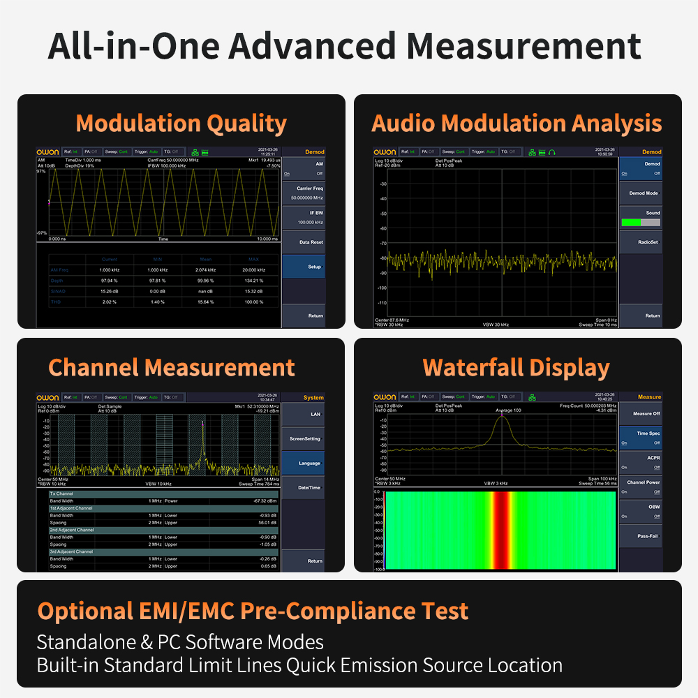 Analizador de Espectro OWON co - Spectrum Analyzer Tracking Generator 1.5Ghz reseña y precio